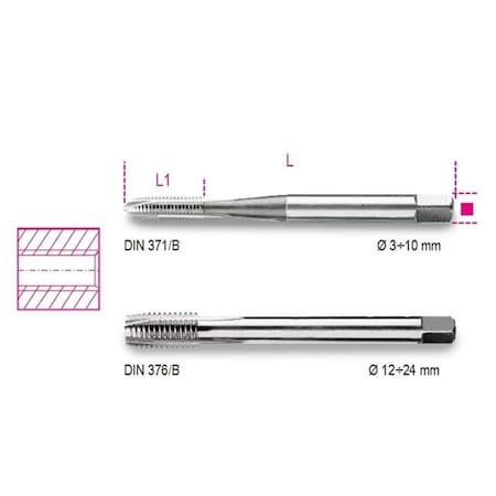 Beta Tools USA 004280004 428FP 4-Machine Taps For Clearance Holes